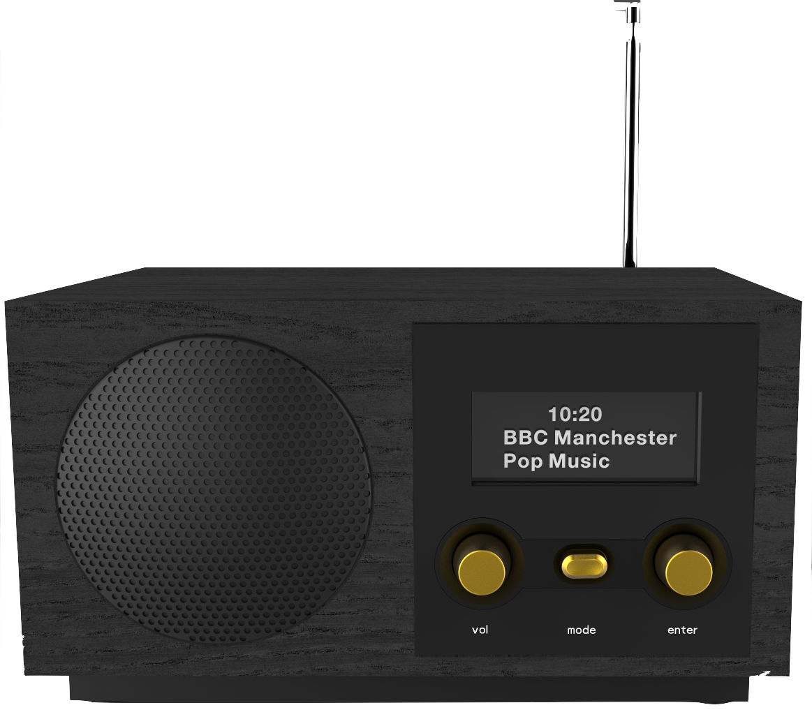 带有 3 英寸扬声器的 DAB 收音机，带有适用于 DAB+ 的 AAC 许可证